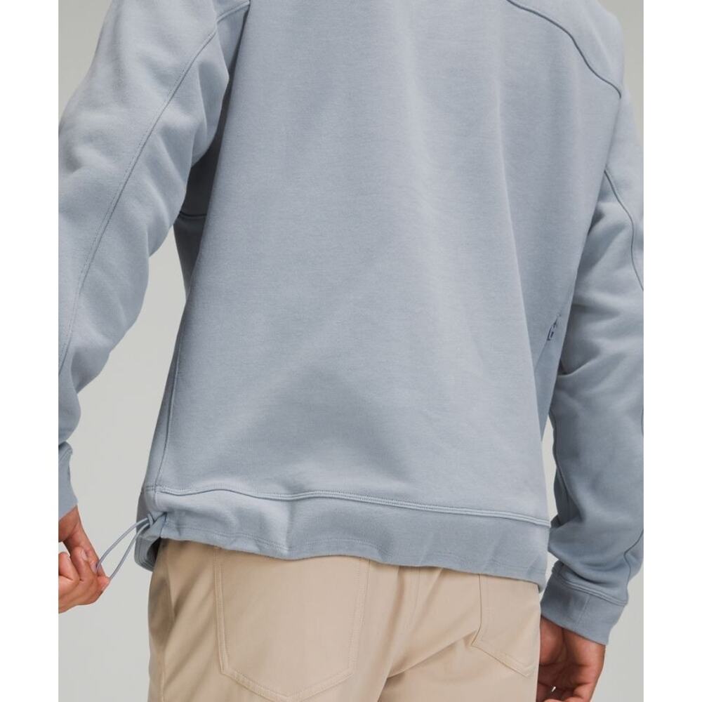 Lululemon Men's French Terry Oversized Seal Gray Crew Neck Sweatshirt Sz M - Picture 7 of 11